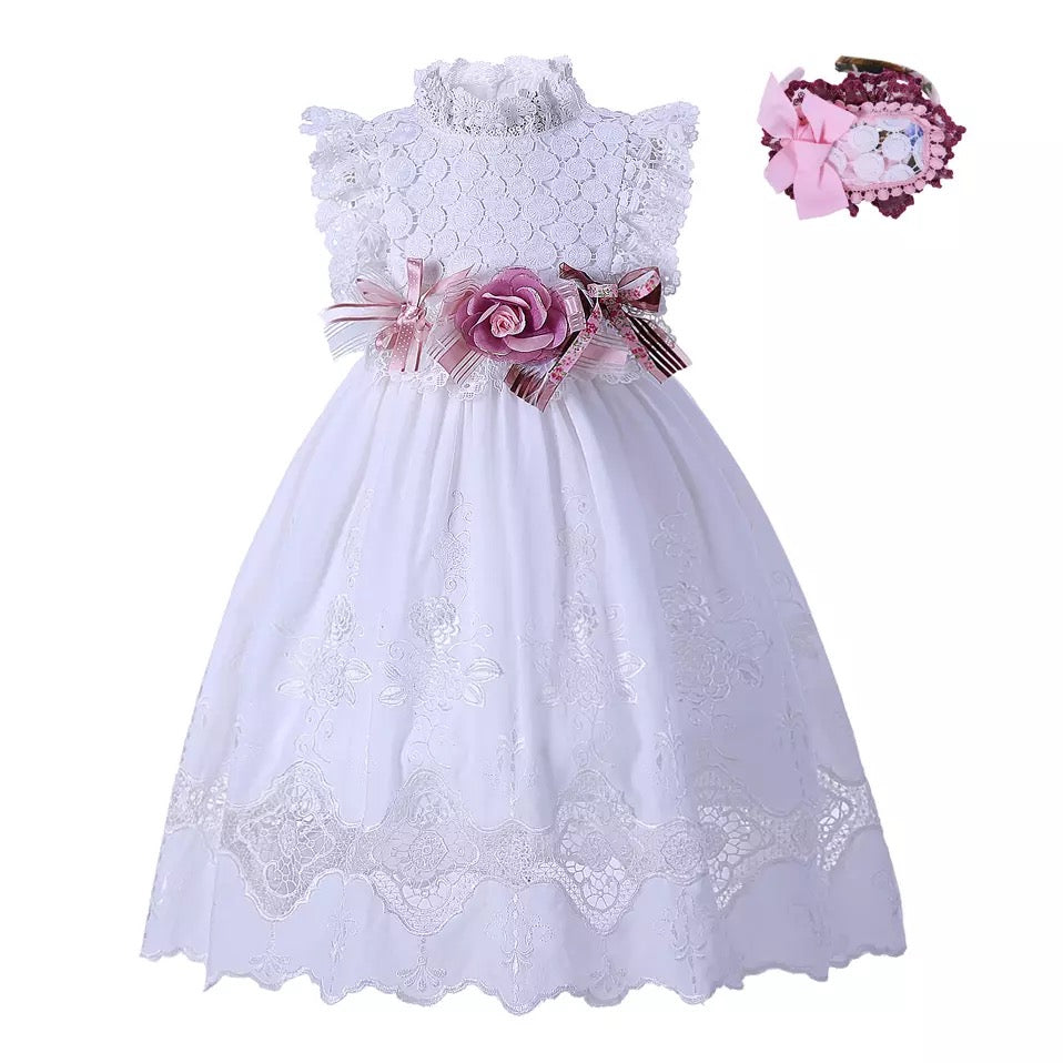 Vestido Niña blanco de algodón