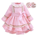 Vestido rosa con manga francesa